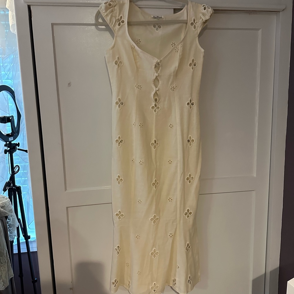 Mirror Palais Maria Dress in Leite